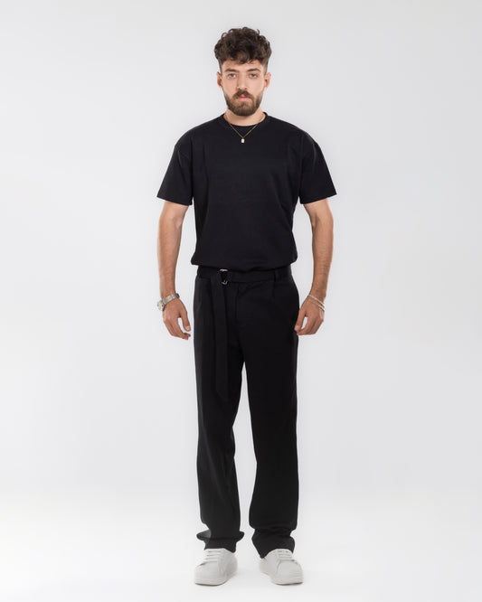 REGULAR FIT BLACK T-SHIRT